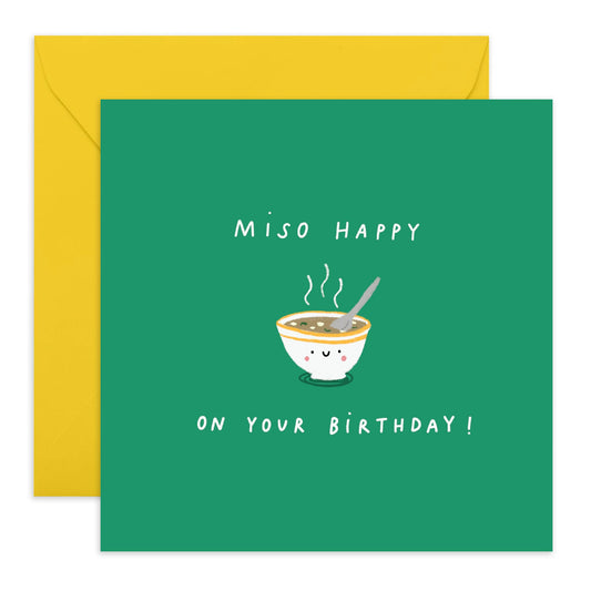 Birthday Card For Men Women - Miso Happy - Happy Birthday To My Fabulous Friend - Sweet Greeting Card Gifts For Friends Bestie Bff Coworker - Comes With Stickers By Central 23