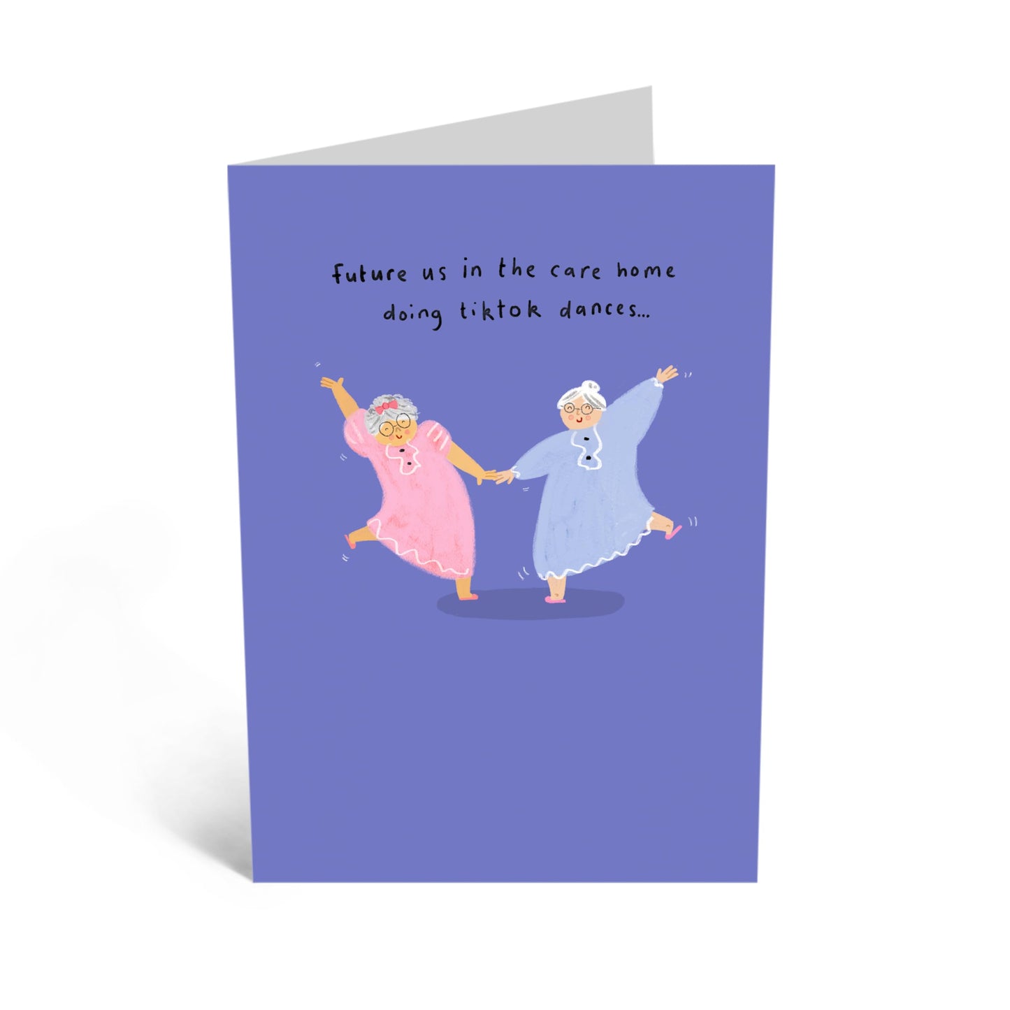 Playful Greeting Card - 'CAREHOME TIKTOK DANCE' - Perfect for Celebrating Fun Muments and Joyful Memories - Ideal for Friends Family Sisters BFFs Who Loves to Dance - Comes With Stickers By Central 23