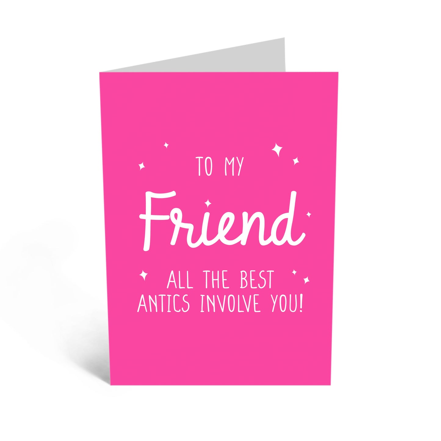 Greeting Card - 'FRIEND BEST ANTICS' - Perfect for Celebrating the Fun and Laughter of a Special Friendship - Ideal for Friends, Besties BFFs Who Loves a Good Laugh - Comes with Stickers By Central 23