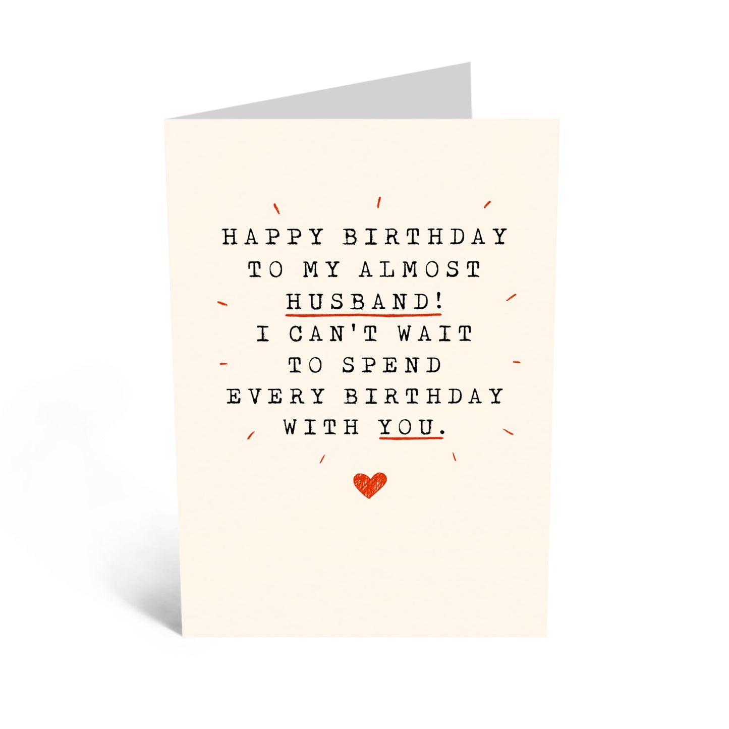 Birthday Greeting Card - 'ALMOST HUSBAND' - Perfect for Celebrating a Special Birthday with Humor and Love - Ideal for Partners, Fiancés, and Soon-to-Be Spouses - Comes with Stickers By Central 23