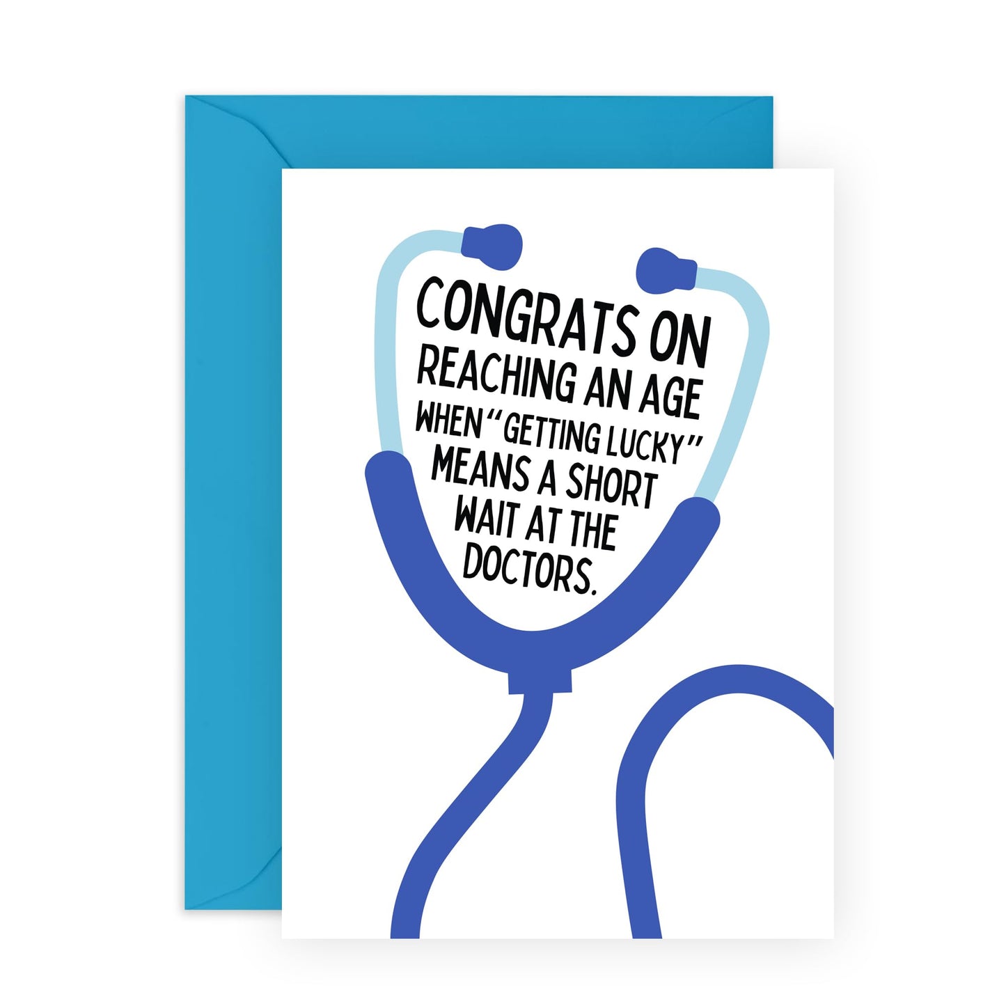 Greeting Card - 'SHORT WAIT AT THE DOCTOR'S!' - Perfect for Adding a Light-Hearted Touch to Medical Visits - Ideal for Friends and Family Who Enjoy a Good Laugh - Comes With Stickers By Central 23