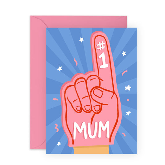 Mum Birthday Card From Daughter - No.1 Mum - Mothers Day Card For Women Wife Her Ladies - Sweet Greeting Cards Just Because - Thoughtful Gift For Mama Mummy - Comes With Fun Stickers