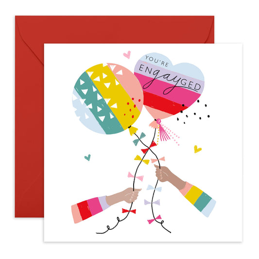 Engagement Congarulations Card - 'LGBT 10' - Gifts for Gays, Lesbian, Him, Her, She, He, His, Her, Ladies, Men, Women, Male, Female, Guys, Girls - In Love - Comes with Fun Stickers