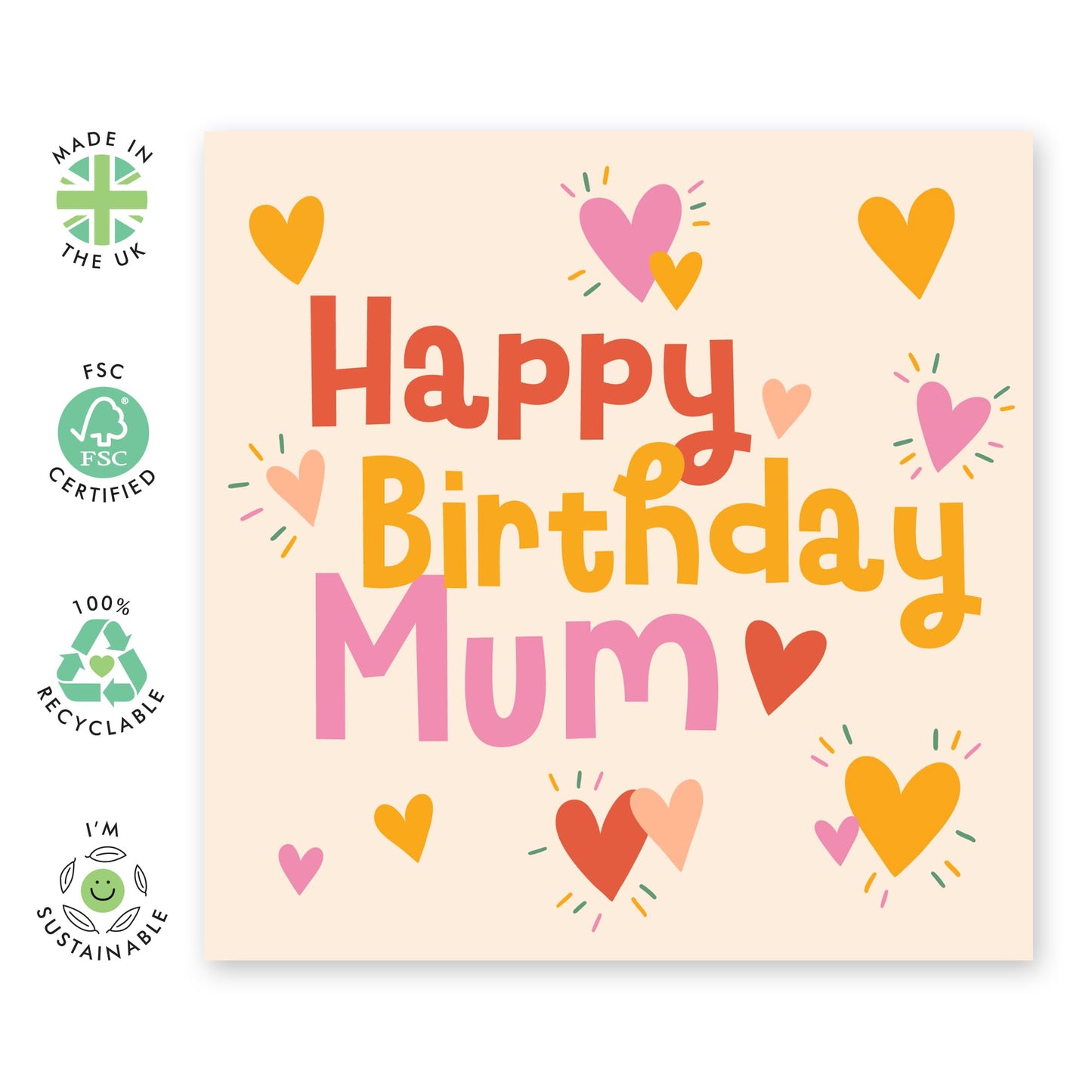 Mum Birthday Card For Her - Happy Birthday Mum - Cheeky Greeting Cards For Mum Mother Mummy - Gift From Husband Son Daughter - Comes With Fun Stickers By Central 23