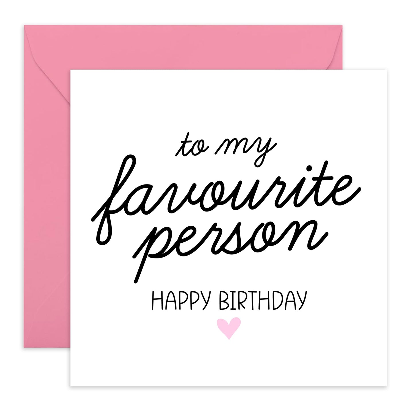 Birthday Cards For Husband Wife - To My Favourite Person - Friends Birthday Card - Greeting Cards For Men Women - Boyfriend Girlfriend - Comes With Stickers - By Central 23
