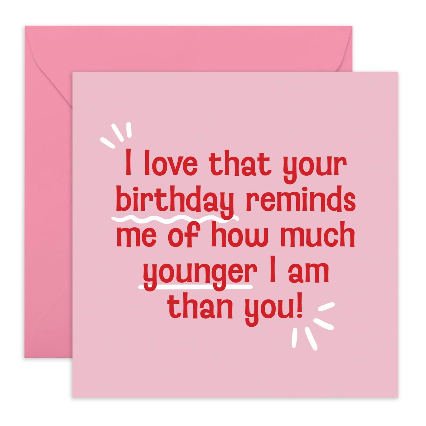 Greeting Card - BIRTHDAY REMIND ME I’M YOUNG - Perfect for Celebrating a Milestone with a Touch of Humor - Ideal for Adding Fun & Lightheartedness to Any Birthday - Comes With Stickers By Central 23