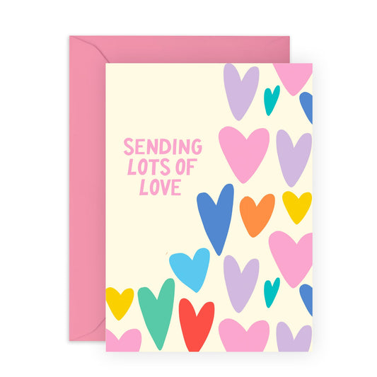 Condolences Card - Sending Lots Of Love - Sympathy Cards Thinking Of You - Emotional Support Gift For Women Men - Bereavement Cards For Friends - Comes With Fun Stickers By Central 23