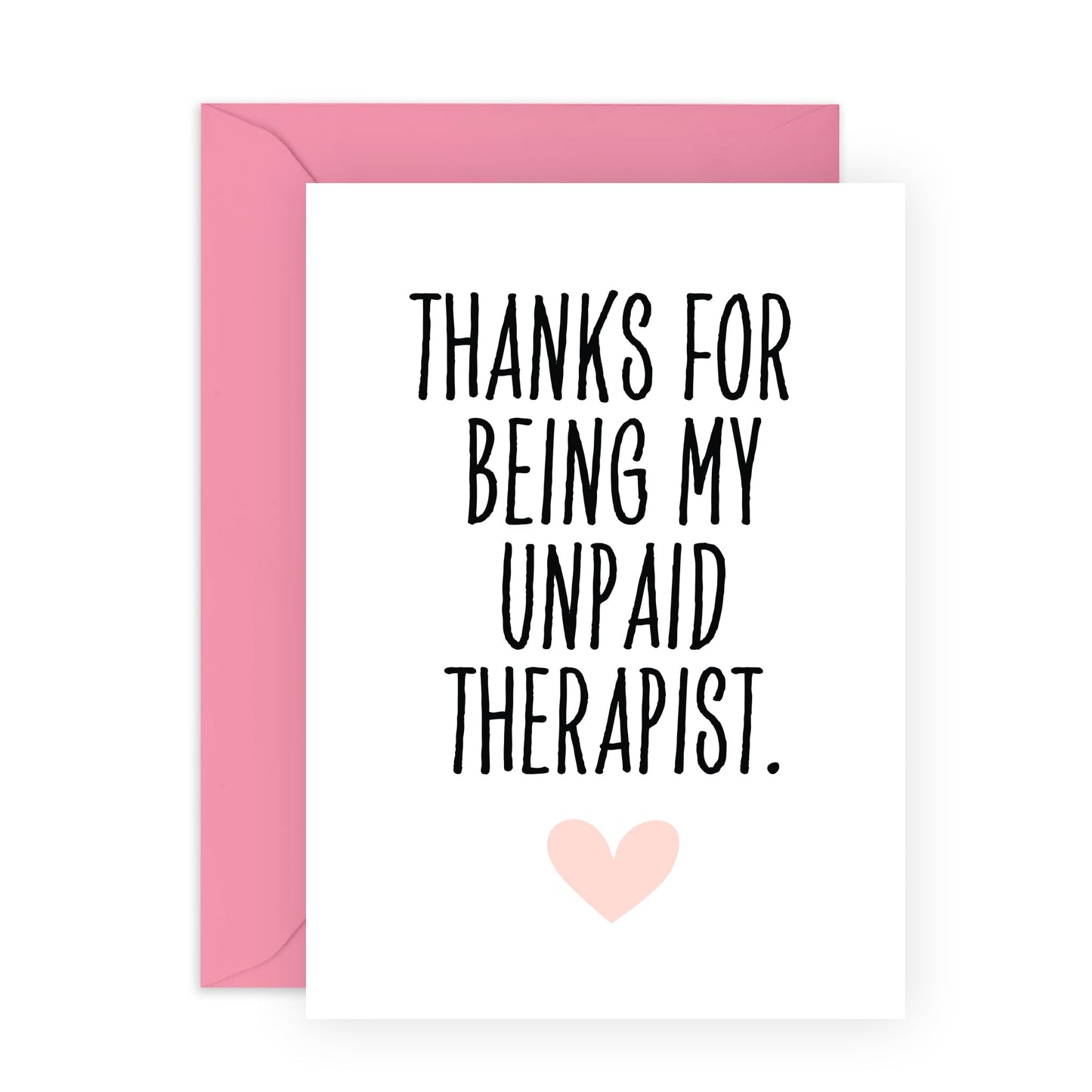 Best Friend Birthday Card - Unpaid Therapist - Sweet Birthday Cards For Women - Friendship Gifts For Bestie Bff - Sister Birthday Card Thank You - Comes With Stickers - By Central 23