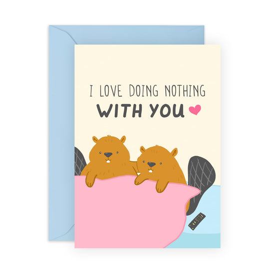 Appreciation Cards For Her Him - Dam You're Cute Beaver - Thank You Greeting Cards For Dad Mum - Gift For Men Women - Sister Brother - Best Friend - Comes With Stickers - By Central 23