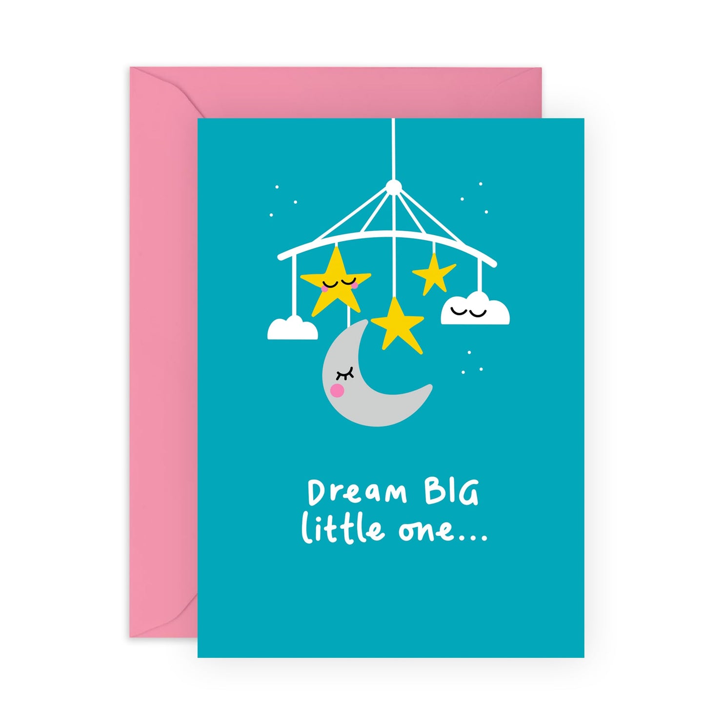 Greeting Card - 'DREAM BIG LITTLE ONES' - Perfect for Encouraging Kids and Celebrating Their Aspirations - Ideal for Him, Her, Friends, Family, and Little Dreamers - Comes With Stickers By Central 23