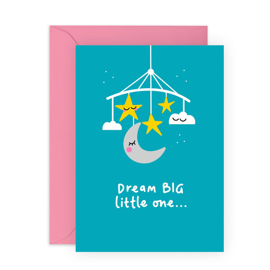 Greeting Card - 'DREAM BIG LITTLE ONES' - Perfect for Encouraging Kids and Celebrating Their Aspirations - Ideal for Him, Her, Friends, Family, and Little Dreamers - Comes With Stickers By Central 23