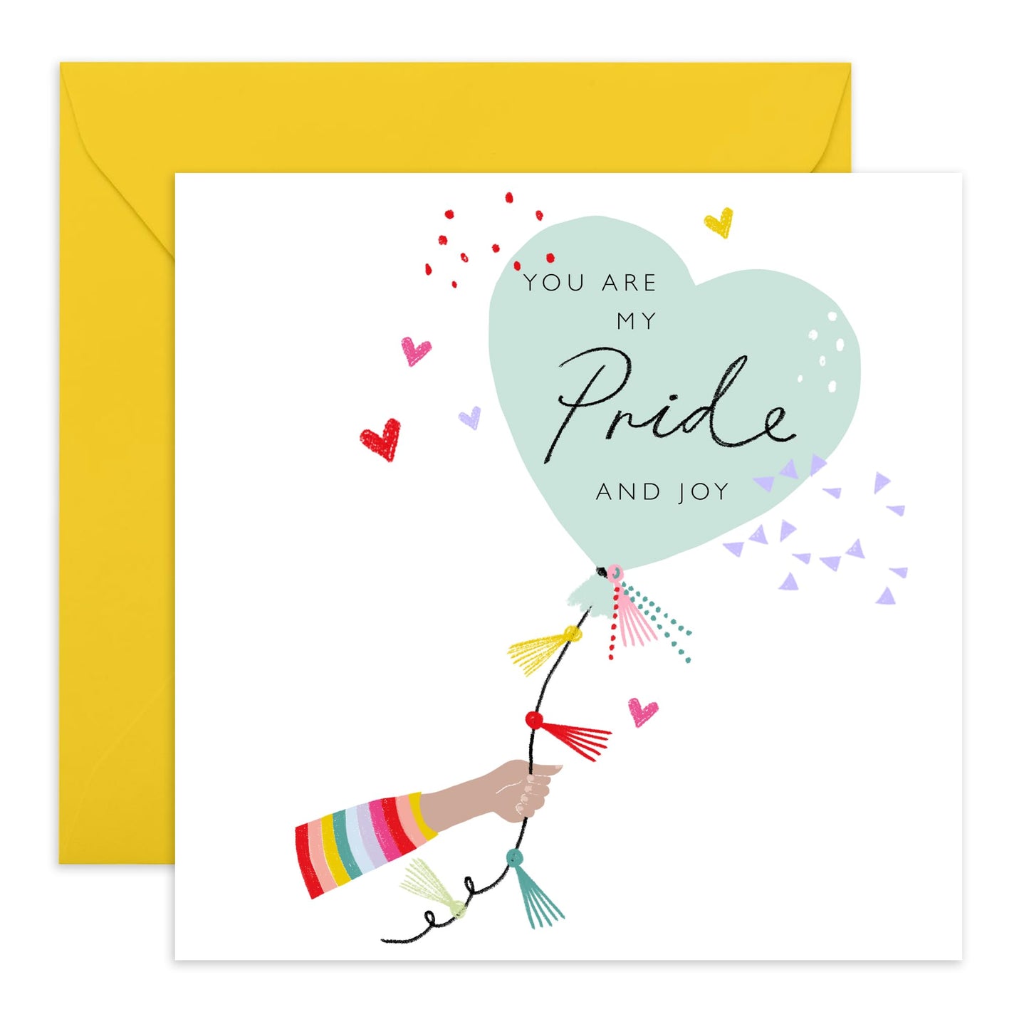Love & Positivity Greeting Card - 'LGBT 3' - Gifts for Gays, Lesbian, Him, Her, She, He, His, Her, Ladies, Men, Women, Male, Female, Guys, Girls - Pride & Joy Balloon - Comes with Fun Stickers