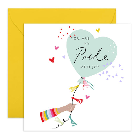 Love & Positivity Greeting Card - 'LGBT 3' - Gifts for Gays, Lesbian, Him, Her, She, He, His, Her, Ladies, Men, Women, Male, Female, Guys, Girls - Pride & Joy Balloon - Comes with Fun Stickers