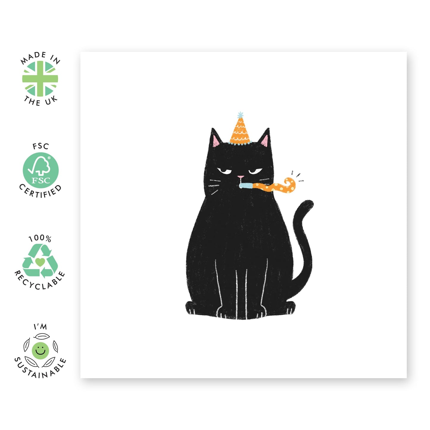 Cat Birthday Card For Women - Moody Birthday Cat - Funny Birthday Cards For Men - Sarcastic Humorous Birthday Cards - Friend Birthday Card Female - Comes With Stickers - By Central 23