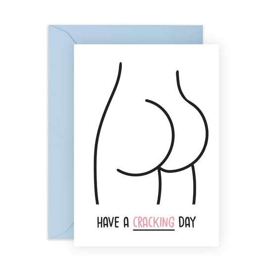 Funny Birthday Cards For Friends - Have A Cracking Day! - Humourous Birthday Cards For Men Women Husband Wife - Raunchy Gifts For Him Her - Comes With Stickers By Central 23