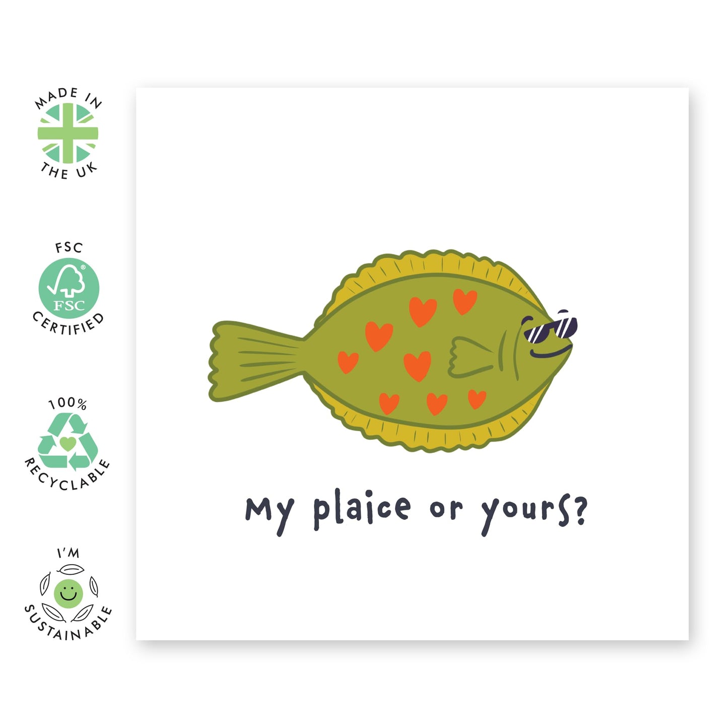 Anniversary Cards For Couples - My Plaice Or Yours - Valentines Cards For Boyfriend Girlfriend - Wedding Anniversary Card For Wife Husband - Comes With Stickers By Central 23