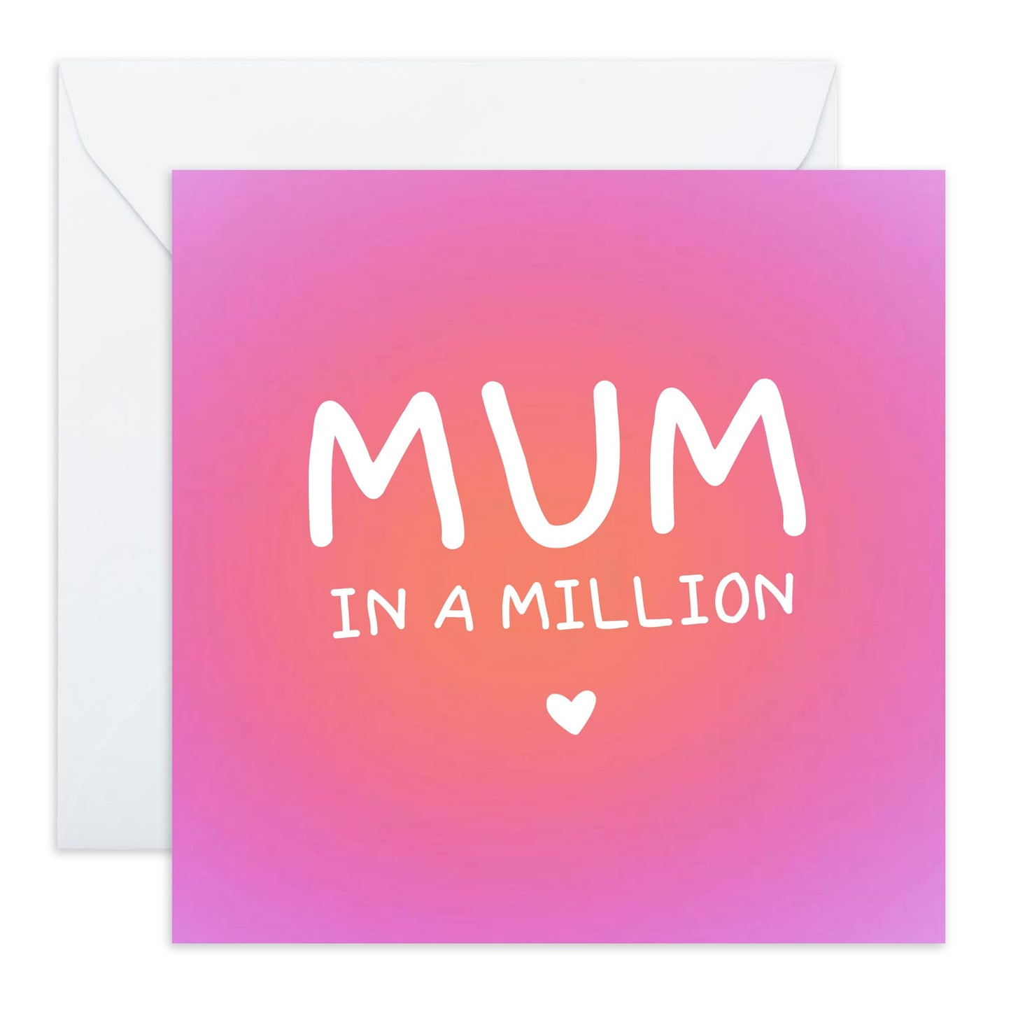 Mum Birthday Card For Women - Mum In A Million - Pink Greeting Cards And Envelopes For Mummy - Happy Mother's Day Cards For Women - Gifts For Her - Comes With Cute Stickers By Central 23