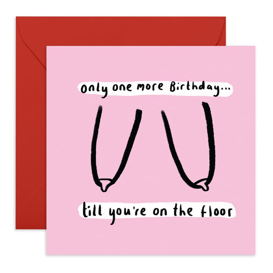 Rude Birthday Cards For Women - One More Birthday T*ts - Funny Birthday Card For Girlfriend - Humour Prank - Wife Birthday Card - Friend Birthday Card Female - Comes With Stickers - By Central 23