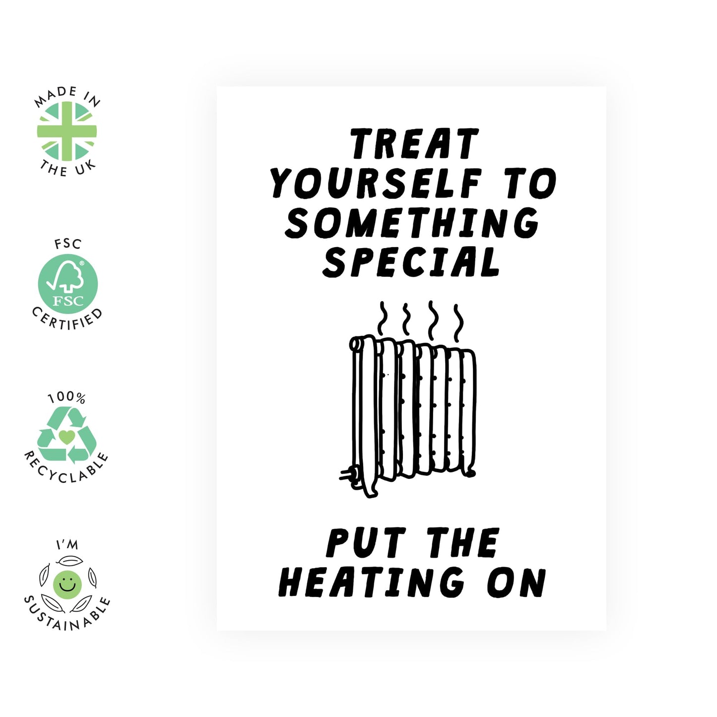 Birthday Cards For Him Her - Put The Heating On - Funny Greeting Cards From Husband - Birthday Cards For Wife Husband - Humorous Gift From Friend - Comes With Fun Stickers By Central 23