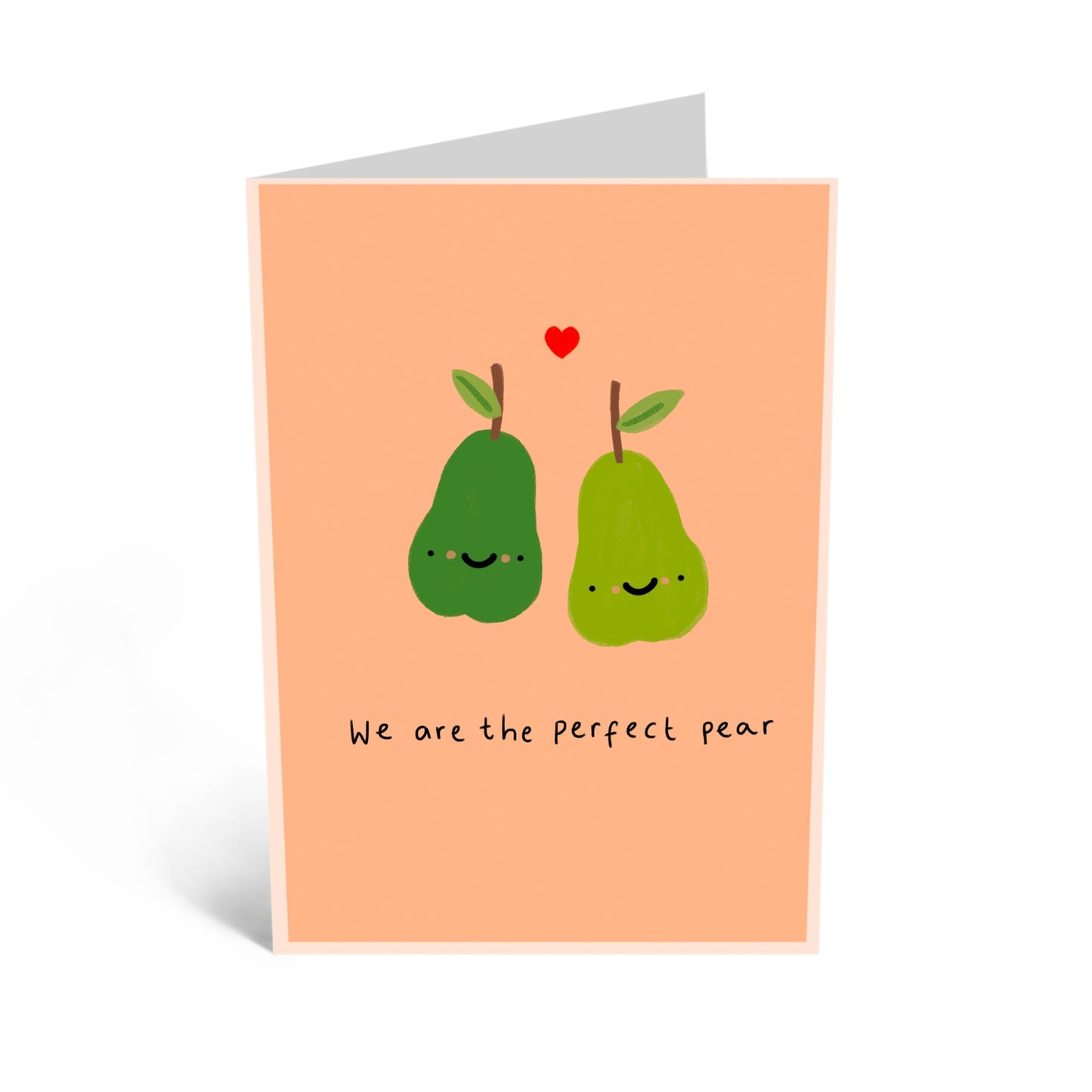 Anniversary Greeting Card - 'PERFECT PEAR' - Perfect for Adding a Sweet Touch to Any Occasion - Quirky Gift for Him, Her, Wife, Husband, Partners, Girlfriend, Boyfriend - Comes with Stickers
