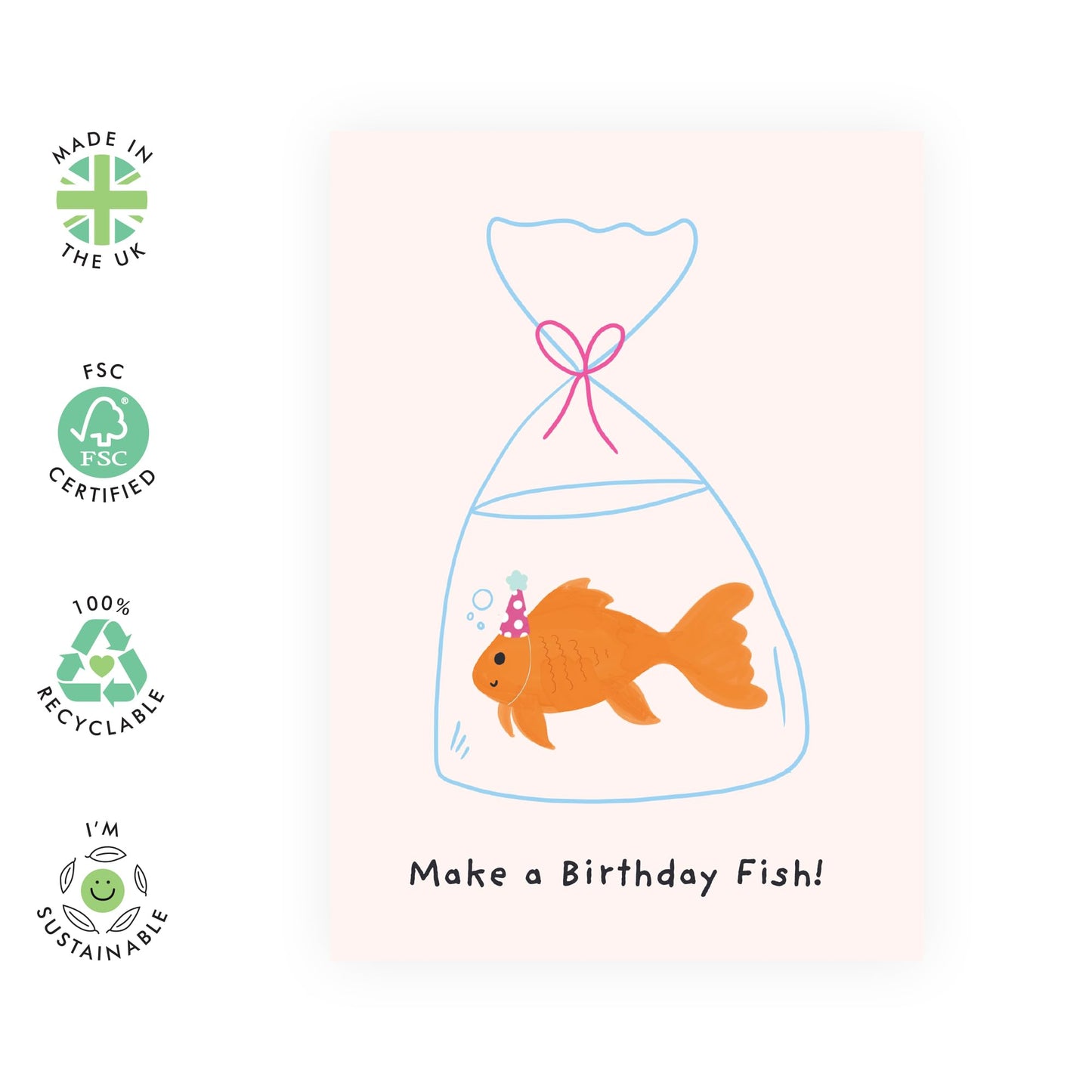 Funny Birthday Cards For Men Women - Make A Birthday Fish! - Girlfriend Birthday Card For Her - Funny Wife Birthday Cards - Cheeky Gifts For Her Him They - Comes With Stickers By Central 23