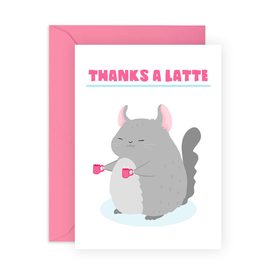 Birthday Cards For Her - Thanks A Latte - Birthday Cards For Sister - Gift From Friend - Greeting Cards For Mum Mummy - Auntie - Friend- Comes With Stickers - By Central 23