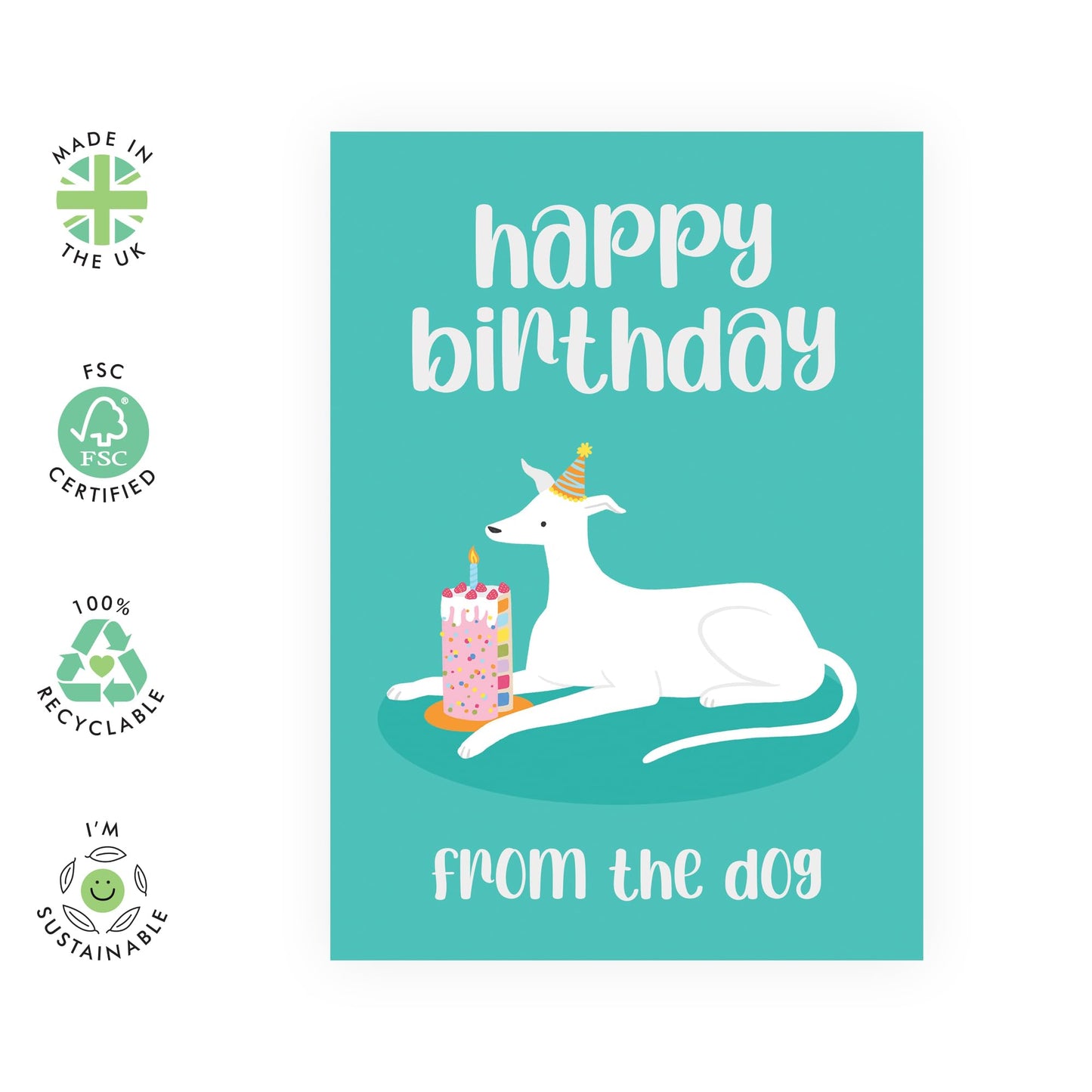 Happy Birthday Card From Dog - Happy Birthday From The Dog - Sweet Greeting Cards For Fur Parents - Dog Birthday Cards For Men And Women - Pet Owners - Comes With Fun Stickers By Central 23