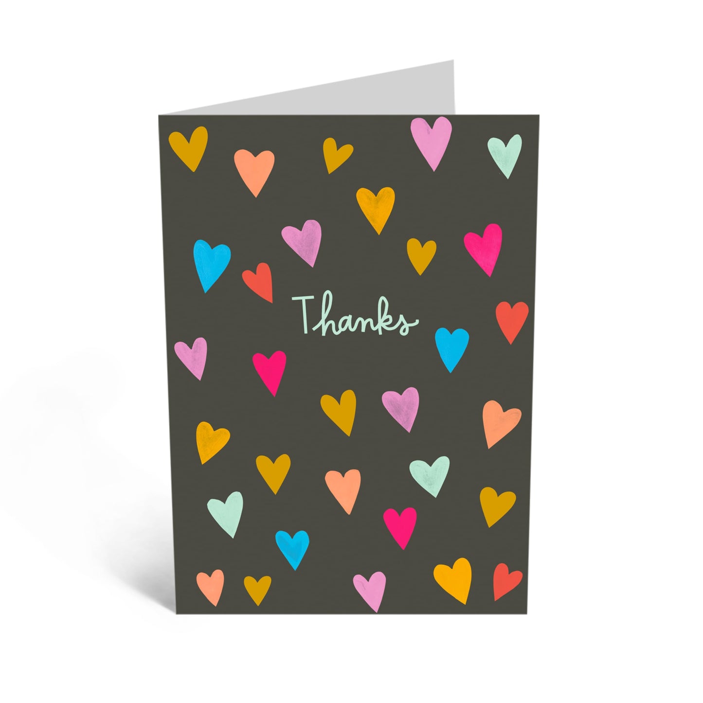 Sweet Thank You Cards - Hearts - For Mum Sister Nan - Appreciation Greeting Cards For Birthday, Anniversary, Mother's Day - Grateful Gratitude Gifts For Her - Comes With Stickers - By Central 23
