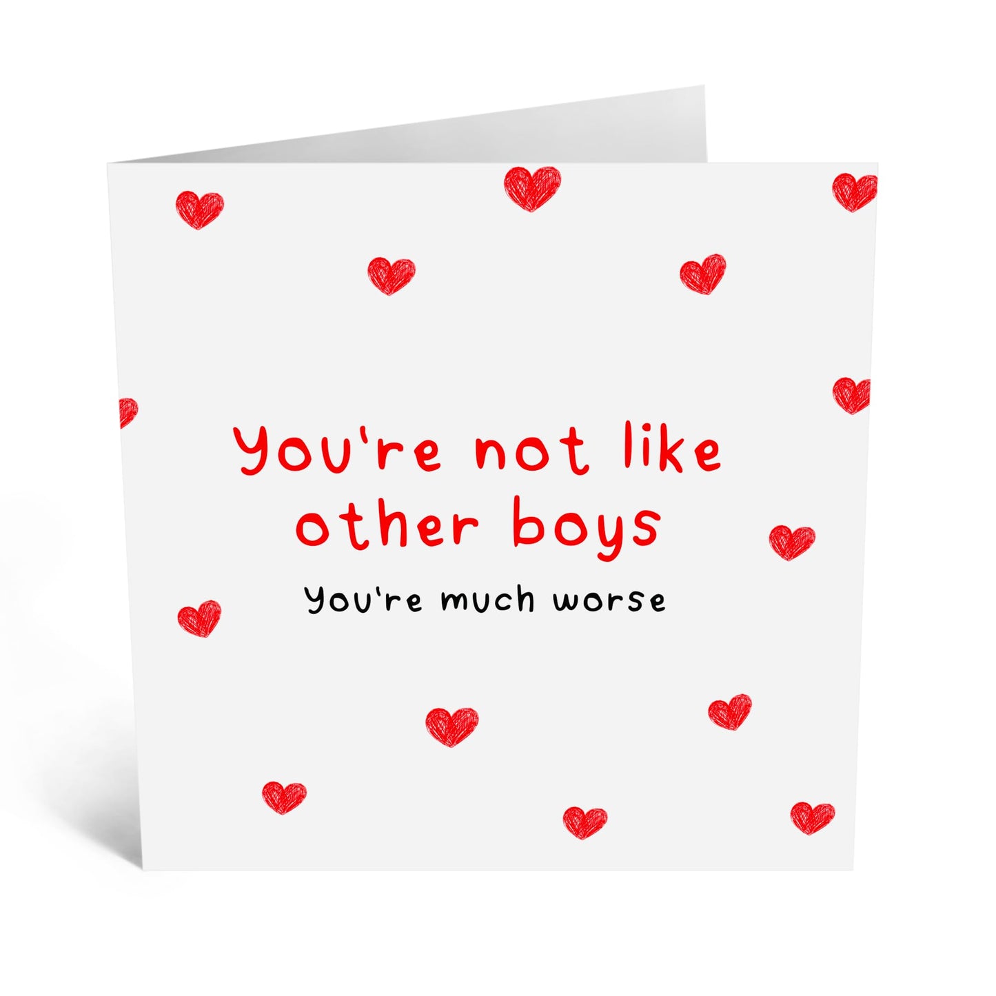 Quirky Greeting Card - 'YOU'RE NOT LIKE OTHER BOYS!' - Perfect for Celebrating Unique Connections with a Fun Twist - Ideal for Husband Family Partners Boyfriend - Comes With Stickers By Central 23