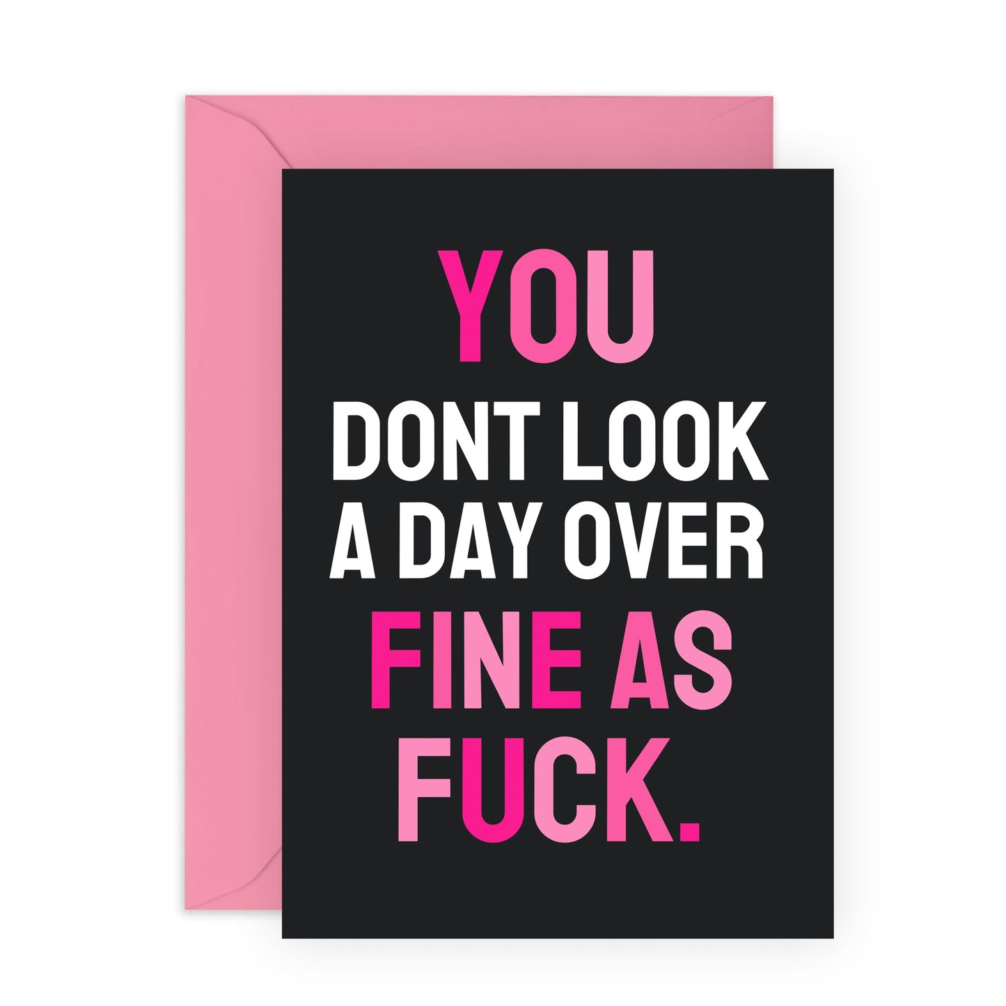 Rude Birthday Cards For Women - A Day Over Fine As F*ck - Funny Greeting Card For Mum Sister Daughter Girlfriend - Wife Birthday Card - Comes With Stickers - By Central 23