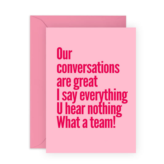 Anniversary Card For Husband - I Say Everything U Hear Nothing - Funny Birthday Cards For Men Partner Fiance - Boyfriend Valentines Card - Comes With Stickers - By Central 23