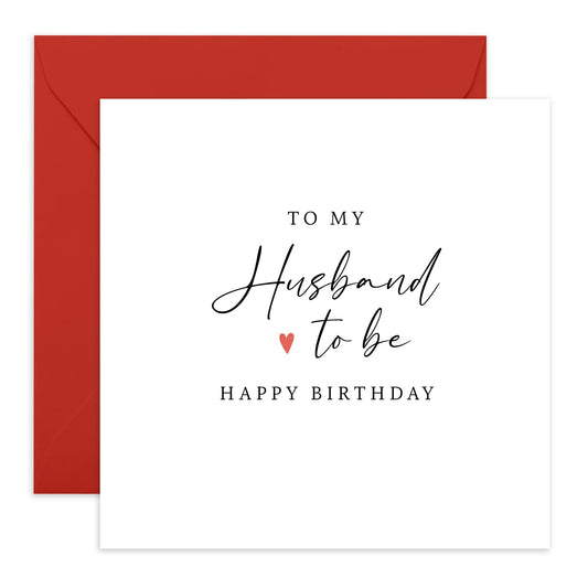 My Fiance's Birthday Card - 'To My Husband To Be' - Gifts for Him, Boyfriend, Couples, Boys, Guys, Babe, Darling From Wife To Be - Engagement - Comes with Fun Stickers