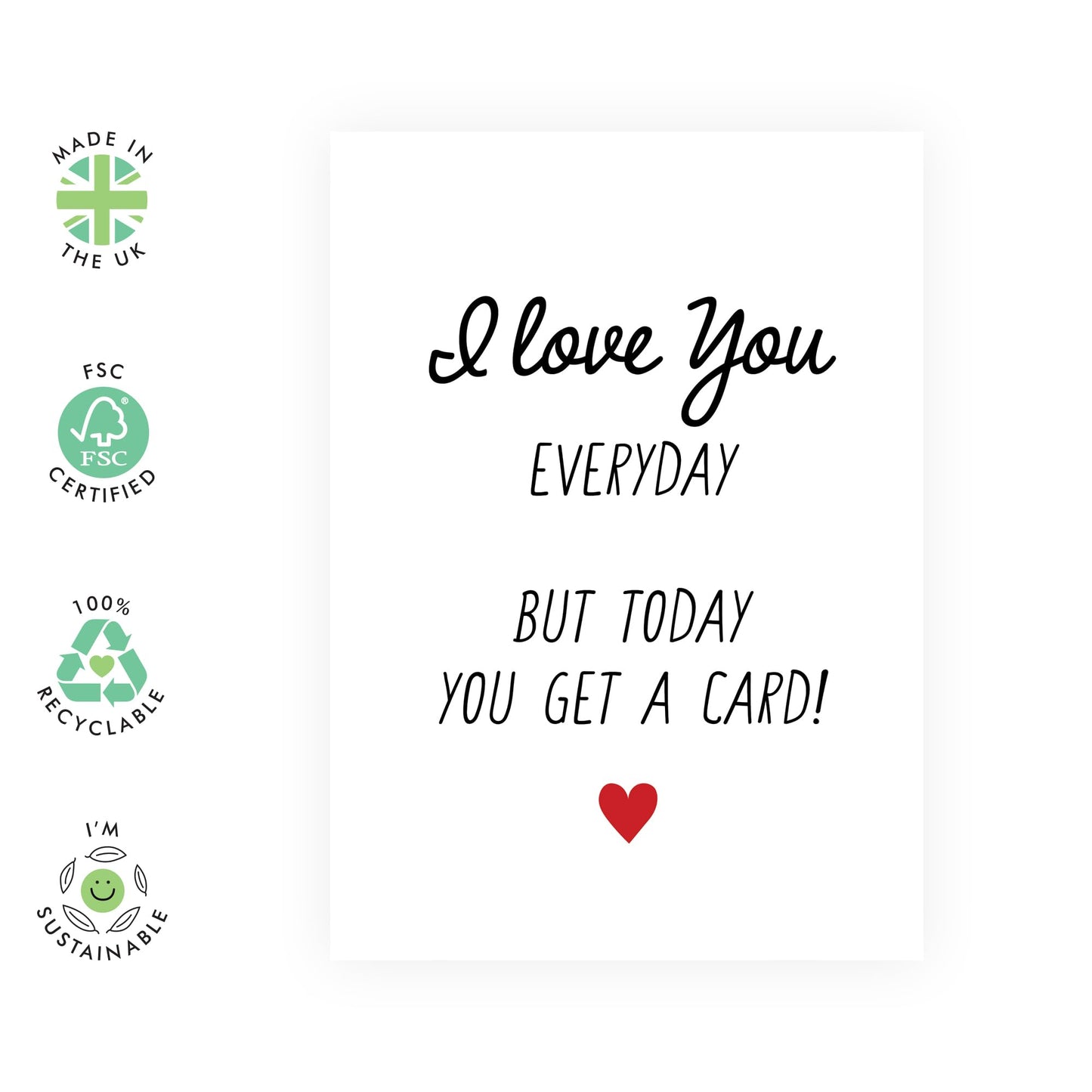 Anniversary Card For Boyfriend Girlfriend - Today You Get A Card - Birthday Cards For Men Women - Valentines Day Cards For Husband Wife Partner - Comes With Stickers - By Central 23