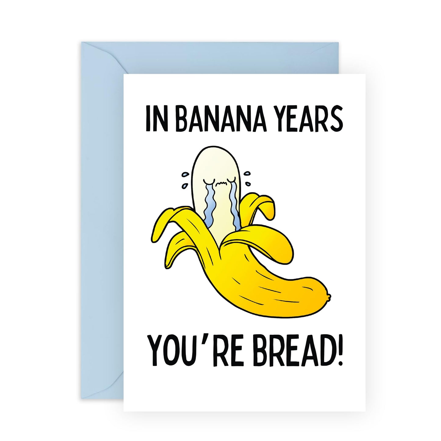 Fun Card - 'BANANA YEARS, YOU'RE BREAD' - Celebrate with a Quirky Twist - Perfect for Adding Humor to Birthdays or Special Occasions - Includes Envelope and Stickers by Central 23