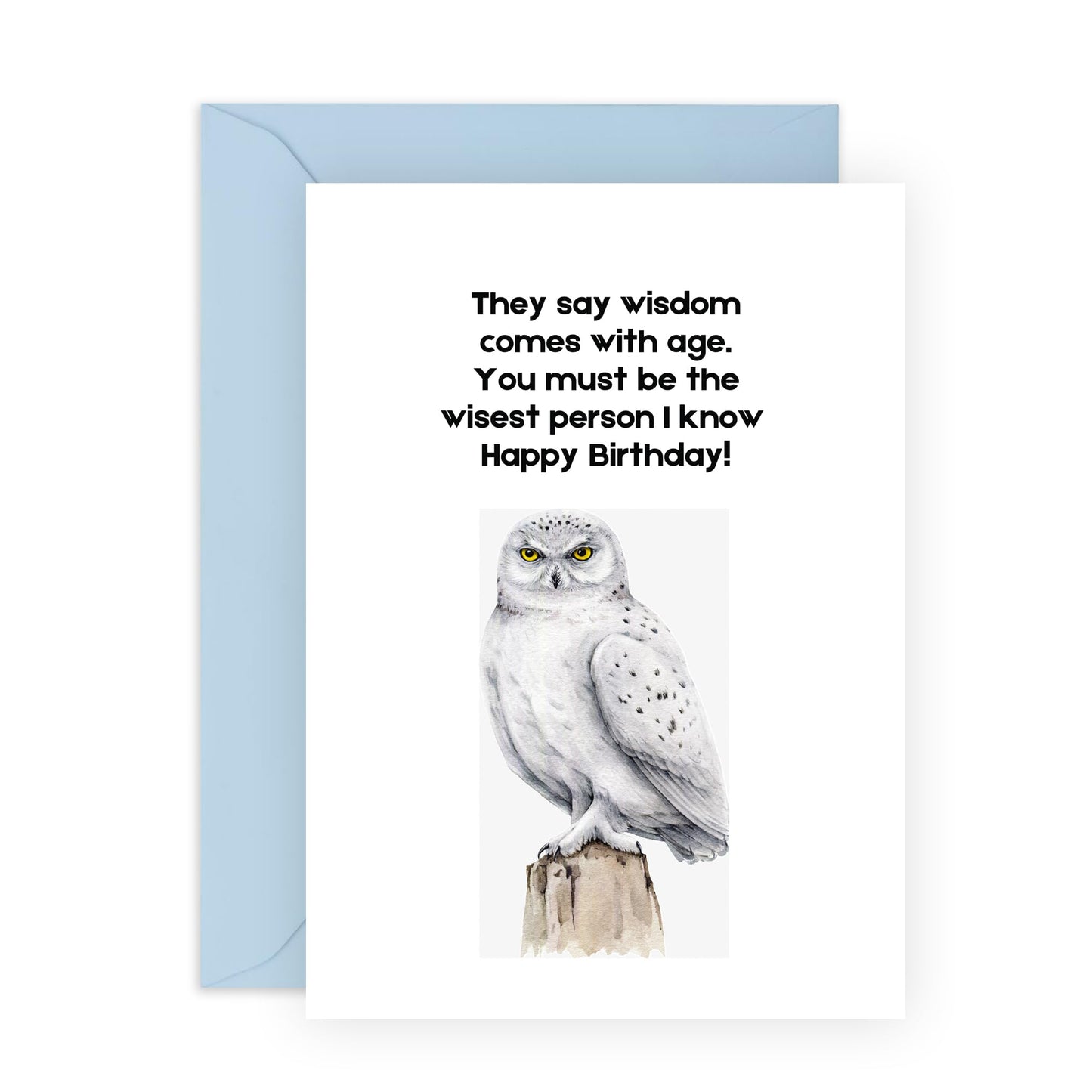 Heartfelt Birthday Card - 'WISEST PERSON I KNOW' - Celebrate Their Wisdom and Insight with This Card - Perfect for Thoughtful Touch to Their Birthday - Includes Envelope and Stickers by Central 23