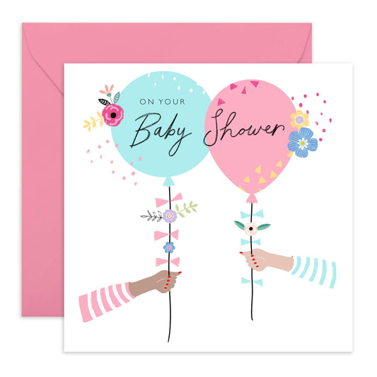 Baby Shower Card Unisex - Pregnancy Baby On The Way Congratulations Card - Gifts For New Parents - New Baby Boy Or Girl Card - Comes With Stickers - By Central 23