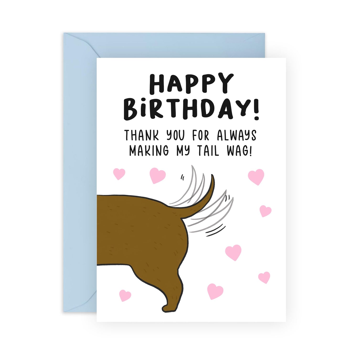 Romantic Birthday Card - 'Birthday From The Dog' - Gifts for Husband, Wife, Spouse, Boyfriend, Girlfriend, Babe, Other Half, Couples - Valentines Day- Comes with Fun Stickers