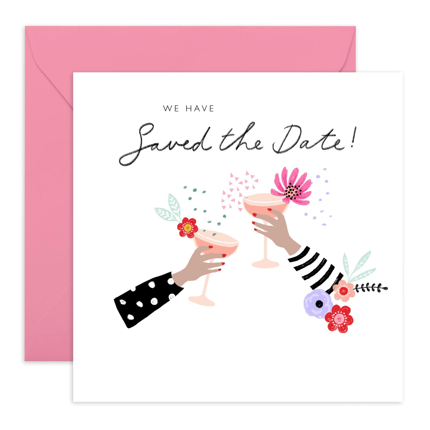Wedding Acceptance Card Entourage - We've Saved The Date - Wedding Invitation Groom Bride - Rsvp Reply Card From Bridesmaid Groomsman - Wedding Reply Card Guest - Comes With Fun Stickers By Central 23