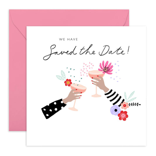 Wedding Acceptance Card Entourage - We've Saved The Date - Wedding Invitation Groom Bride - Rsvp Reply Card From Bridesmaid Groomsman - Wedding Reply Card Guest - Comes With Fun Stickers By Central 23