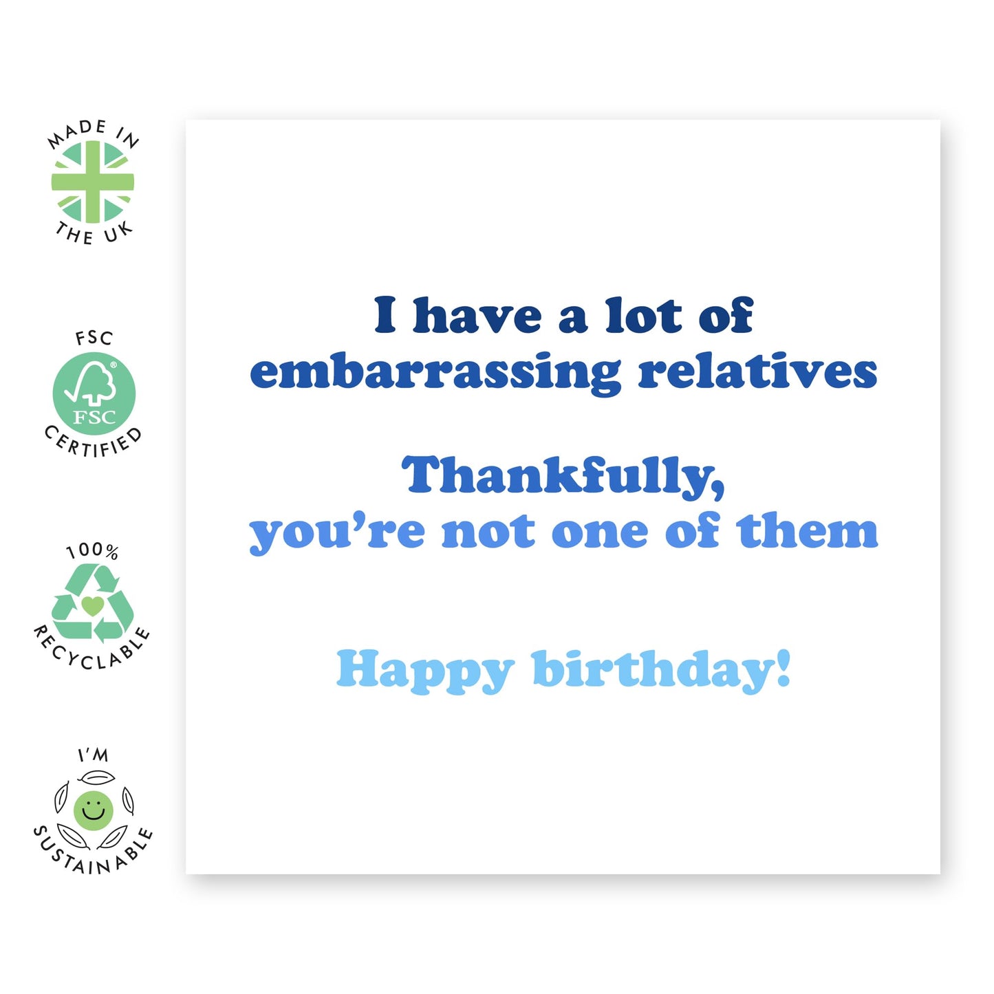 Happy Birthday Card - Cousin Birthday Card - Cheeky Birthday Greeting Cards For Men Women - Gifts For Auntie Uncle Nephew Niece - Comes With Stickers - By Central 23