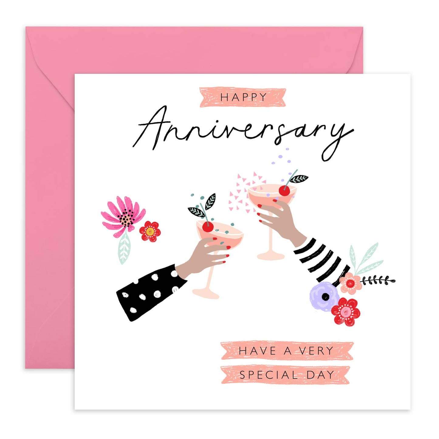 Anniversary Card For Girlfriend Boyfriend - Anniversary Drinks - Wedding Anniversary Card Husband Wife - Greeting Cards For Fiance - Couple - Comes With Fun Stickers By Central 23