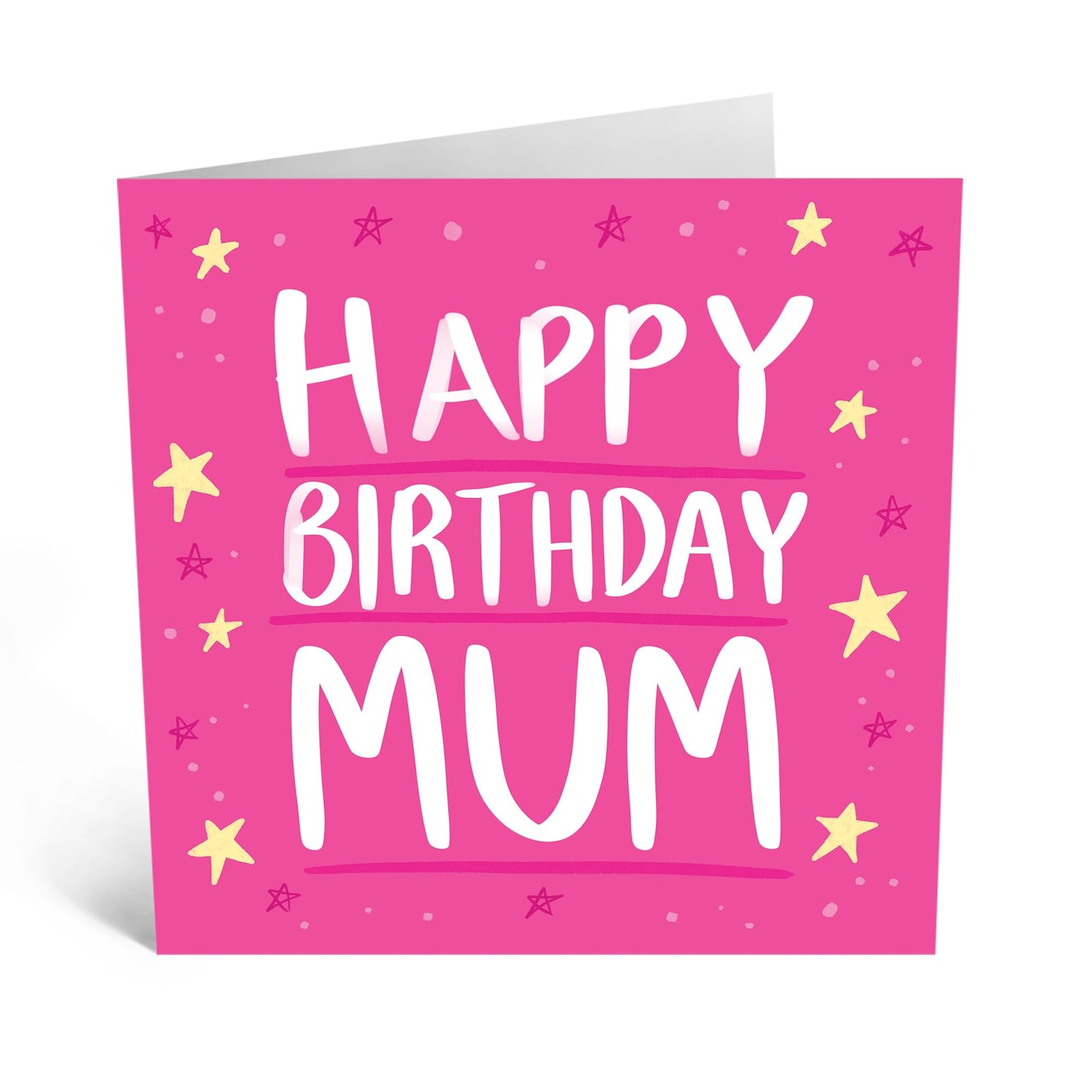 Happy Birthday Card - 'Happy Birthday Mum' - Gifts for Mother, Mummy, In-Law, Step Mum, Mam, Family - Enjoy your day - Comes with Fun Stickers