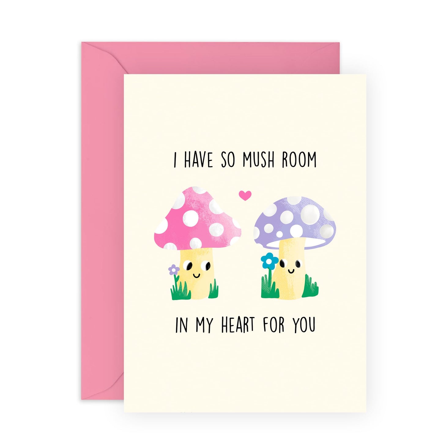 Heartfelt Greeting Card - 'SO MUSH ROOM - In My Heart for You' - Perfect for Sharing Love with Fun - Ideal for Lovers Girlfriend Boyfriend Husband Wife Couples - Comes With Stickers By Central 23
