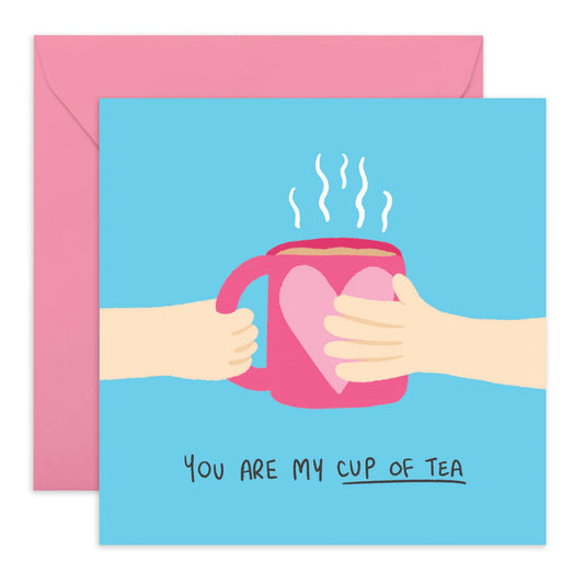 Boyfriend Birthday Card - You Are My Cup Of Tea - Wife Anniversary Card From Husband - Girlfriend Valentines Card - Special Friend Gifts For Him Her - Comes With Stickers By Central 23