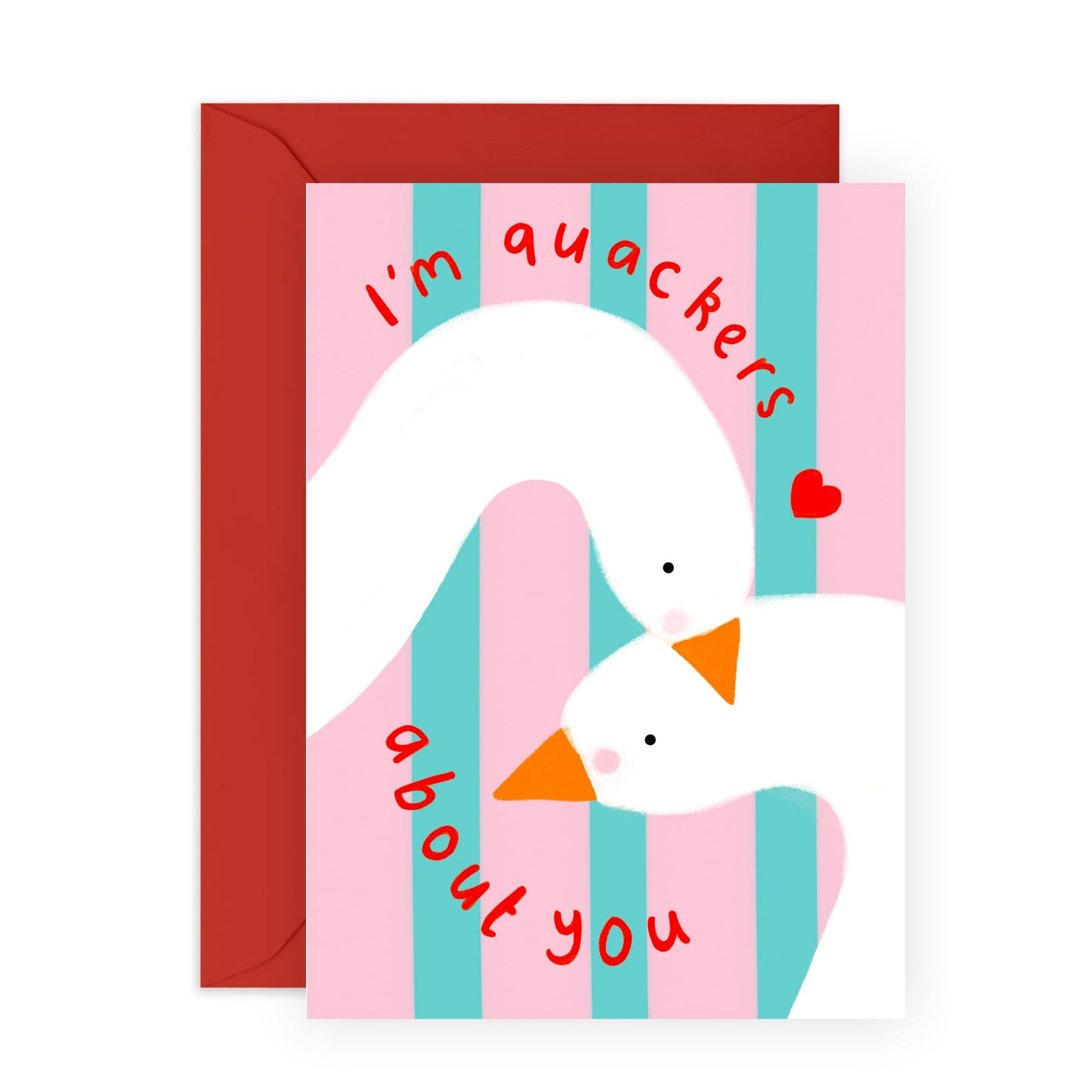 Fun Greeting Card - 'QUACKERS ABOUT YOU' - Perfect for Adding a Playful and Colorful Touch to Your Message - Ideal for Friends Who Enjoy a Quirky and Fun Note - Comes With Stickers By Central 23