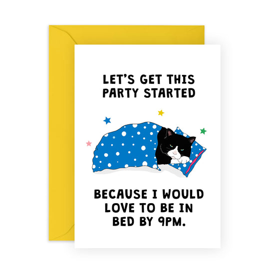 Birthday Cards For Him Her - In Bed By 10 - Funny Birthday Cards For Mum Dad - Brother Sister - Funny Greeting Card Aunt Uncle - Comes With Fun Stickers By Central 23