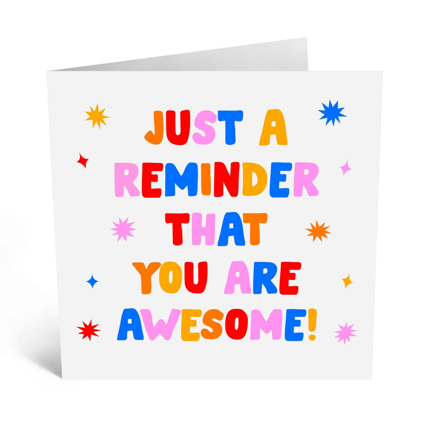 Encouraging Greeting Card - 'YOU'RE AWESOME REMINDER' - Perfect for Uplifting Friends, Family, or Colleagues - A Motivating Note to Brighten Their Day - Comes With Stickers By Central 23