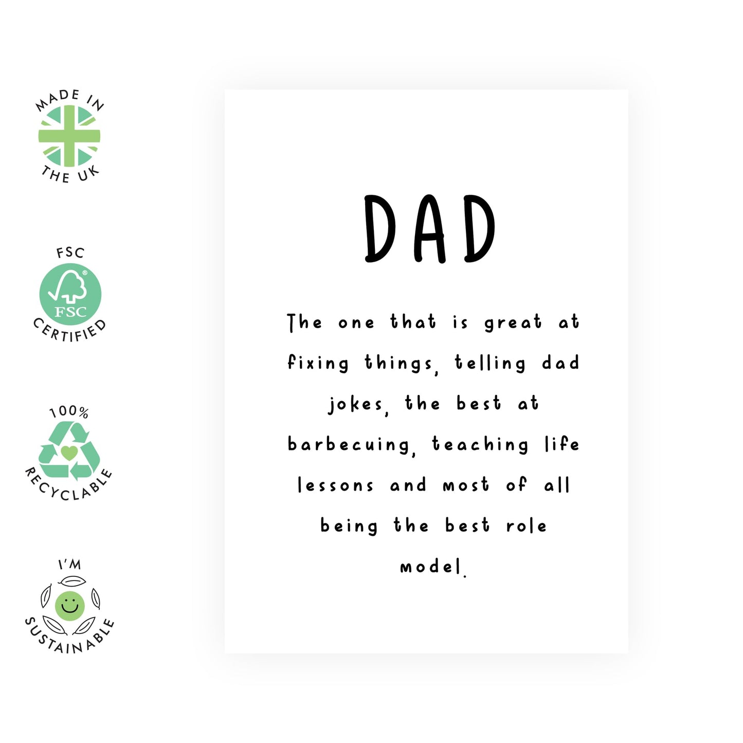 Dad Birthday Card From Daughter - Dad - Fathers Day Card - For Grandad Husband Brother - Sweet Birthday Greeting Cards Fur Parents - Comes With Fun Stickers By Central 23