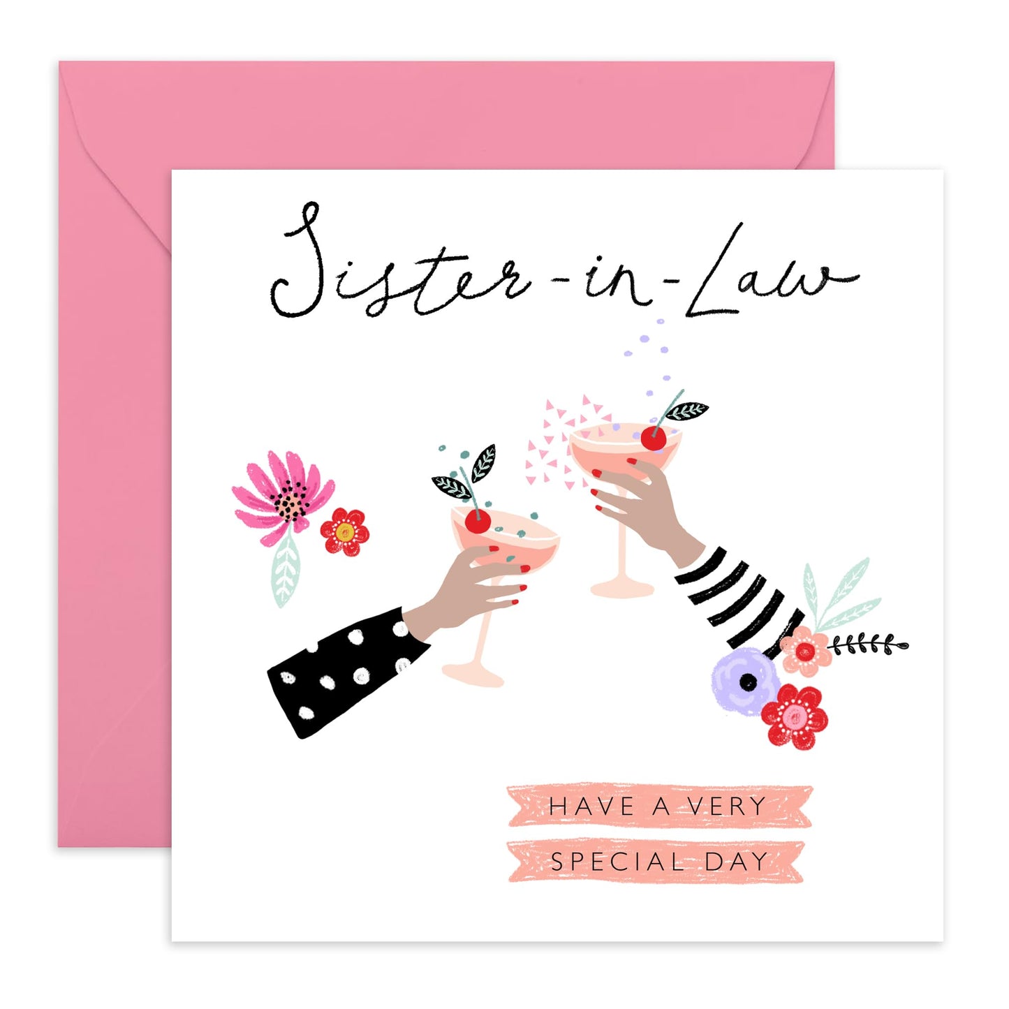 Birthday Cards For Sister In Law - Have A Very Special Day - Birthday Greeting Cards And Envelopes For Sister-in- Law - Heartfelt Gifts For Women Her Female - Comes With Stickers By Central 23