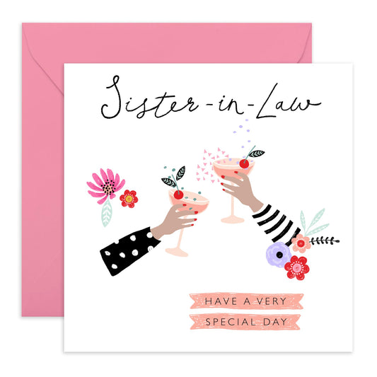 Birthday Cards For Sister In Law - Have A Very Special Day - Birthday Greeting Cards And Envelopes For Sister-in- Law - Heartfelt Gifts For Women Her Female - Comes With Stickers By Central 23